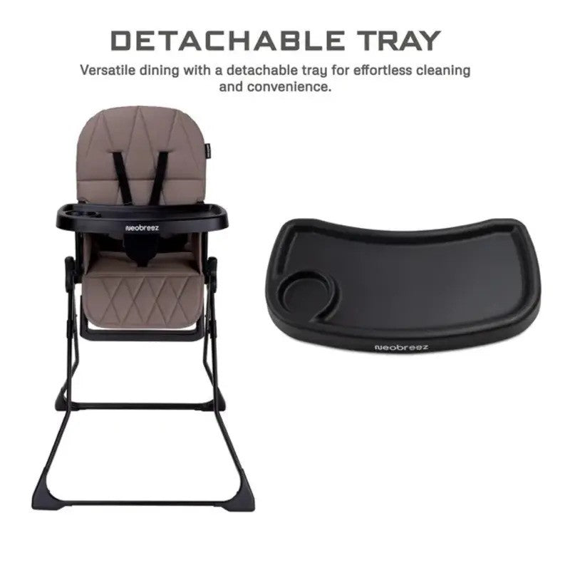 Neobreez Cris Baby High Chair Brown Black (6M-3Yrs)