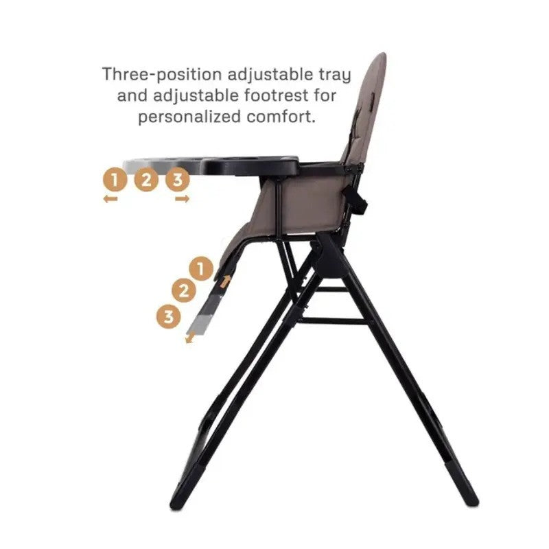 Neobreez Cris Baby High Chair Brown Black (6M-3Yrs)