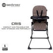 Neobreez Cris Baby High Chair Brown Black (6M-3Yrs)