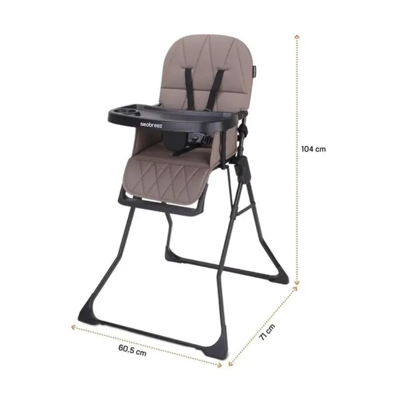Neobreez Cris Baby High Chair Brown Black (6M-3Yrs)