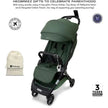 Neobreez DECA Ultra-Lightweight Stroller (Matt Black Frame) 0-4yrs Olive Green