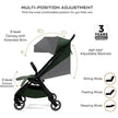 Neobreez DECA Ultra-Lightweight Stroller (Matt Black Frame) 0-4yrs Olive Green