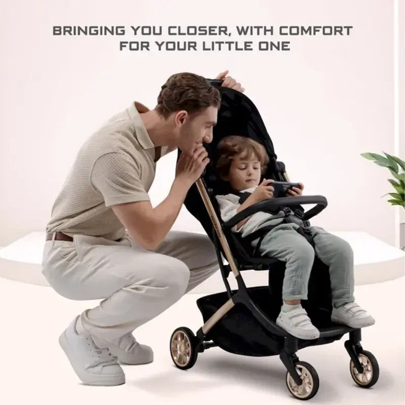 Neobreez NEOLITE Ultra-Compact Stroller (Matt Black Frame) 0-4yrs Olive Green Black