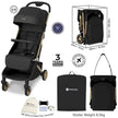 Neobreez NEOLITE Ultra-Compact Stroller (Rosegold Frame) 0-4yrs Black