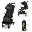 Neobreez NEOLITE Ultra-Compact Stroller (Rosegold Frame) 0-4yrs Black