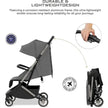 Neobreez NEOLITE Ultra-Compact Stroller (Silver Frame) 0-4yrs Dark Grey Black