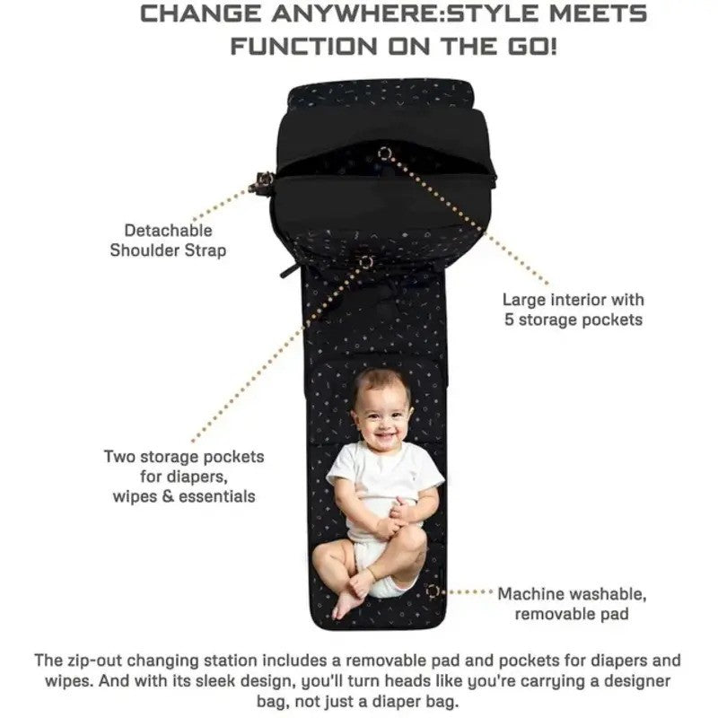 Neobreez NIXE Multifunctional Diaper Backpack Black