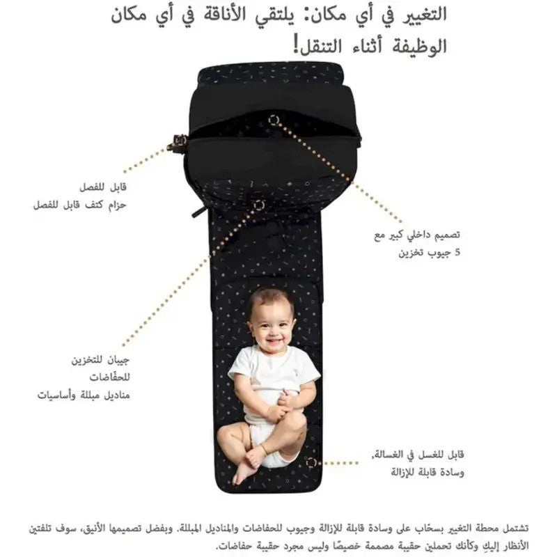 Neobreez NIXE Multifunctional Diaper Backpack Black