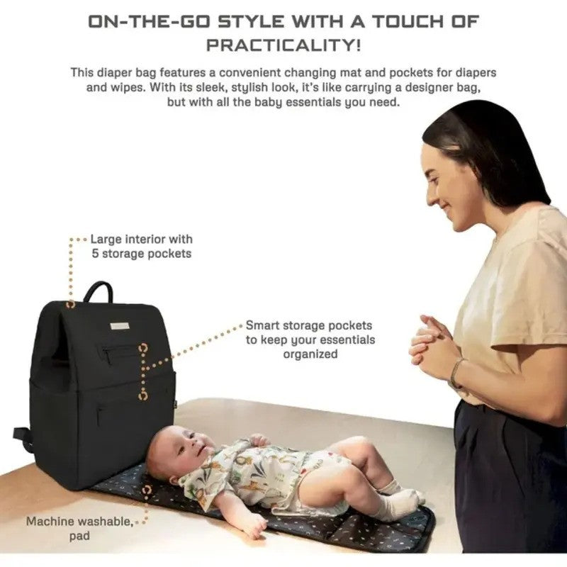 Neobreez RILO Multi-function Diaper Backpack Black