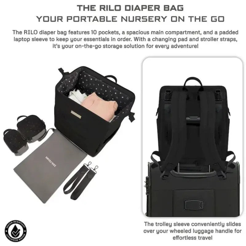 Neobreez RILO Multi-function Diaper Backpack Black