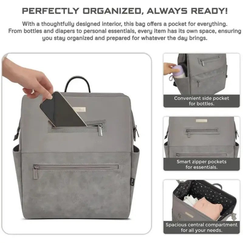 Neobreez RILO Multi-function Diaper Backpack Stone Gray