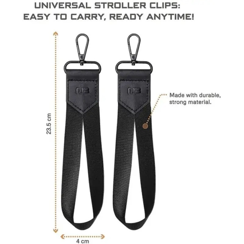 Neobreez Stroller Hooks Pack Of 2 Dark Gray