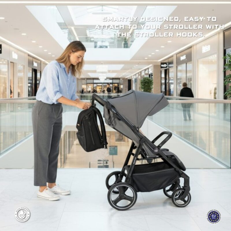 Neobreez Zori Multifunctional Diaper Backpack Black