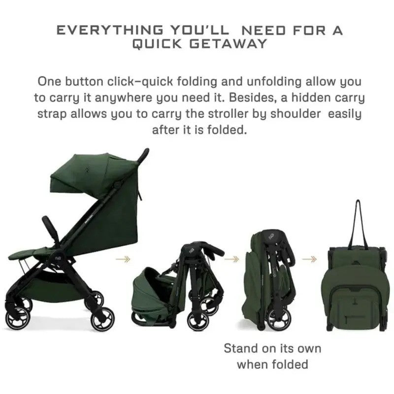 Neobreez DECA Ultra-Lightweight Stroller (Matt Black Frame) 0-4yrs Black