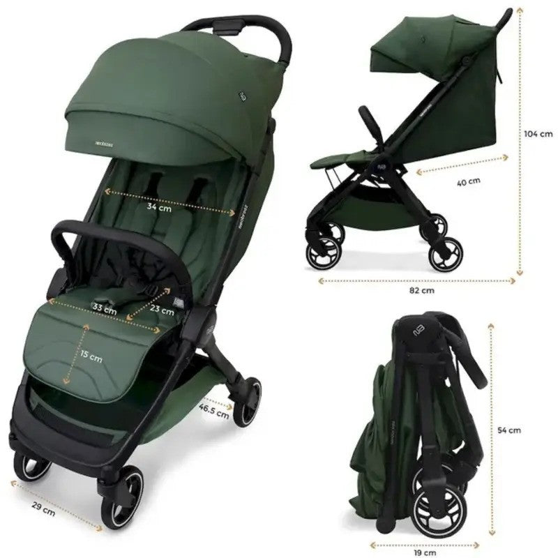 Neobreez DECA Ultra-Lightweight Stroller (Matt Black Frame) 0-4yrs Black