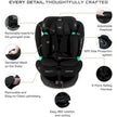 Neobreez i-GUARDIA 360 Swivel Car Seat Isofix System 0-12yrs Black