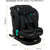 Neobreez i-GUARDIA 360 Swivel Car Seat Isofix System 0-12yrs Black
