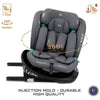 Neobreez i-GUARDIA 360 Swivel Car Seat Isofix System 0-12yrs Gray