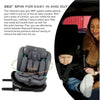 Neobreez i-GUARDIA 360 Swivel Car Seat Isofix System 0-12yrs Gray