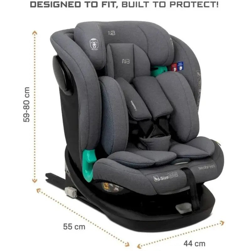 Neobreez i-GUARDIA 360 Swivel Car Seat Isofix System 0-12yrs Gray