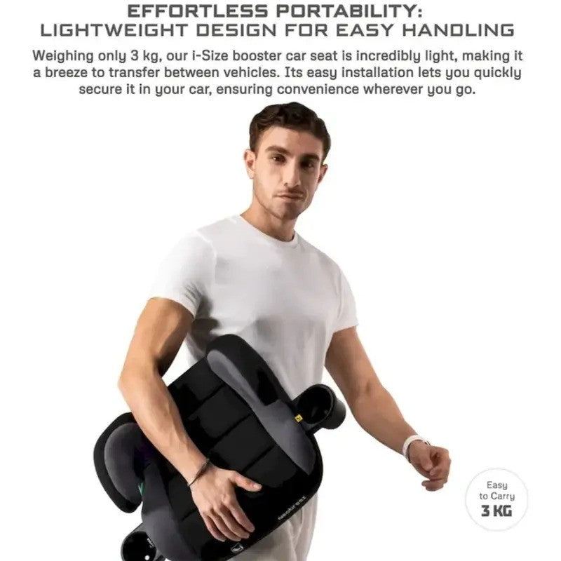 Neobreez i-SANFARO Booster Car Seat Isofix System 6-12yrs Black/ Dark Gray