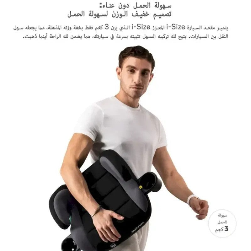 Neobreez i-SANFARO Booster Car Seat Isofix System 6-12yrs Black/ Dark Gray