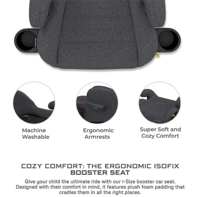 Neobreez i-SANFARO Booster Car Seat Isofix System 6-12yrs Dark Gray