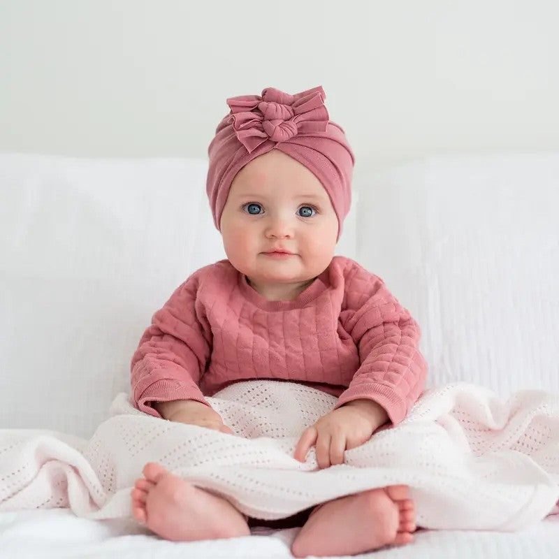 Lulujo Newborn Bundle Cellular Blanket Pink & Swaddle Blankets (3pack 120x120cm) White