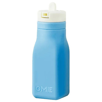 Omie Silicone Water Bottle 255ml Blue