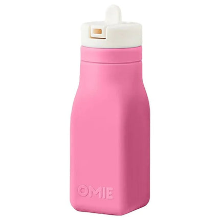 Omie Silicone Water Bottle 255ml Pink