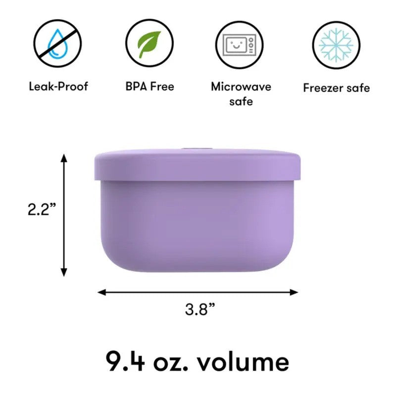 OmieSnack Silicone Container 278ml Purple Violet