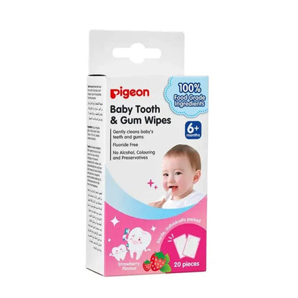 Pigeon Baby Tooth & Gum Wipes 20 Sheets Strawberry