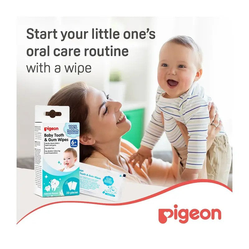 Pigeon Baby Tooth & Gum Wipes 20 sheets Natural