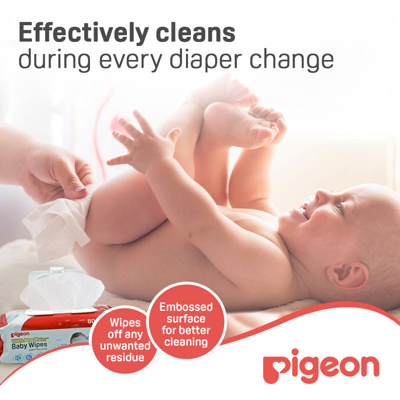 Pigeon Baby Water Wipes 80 Sheet Fliptop