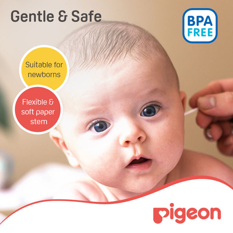 Pigeon Cotton Swabs Extra Thin Paper Stem 200pcs