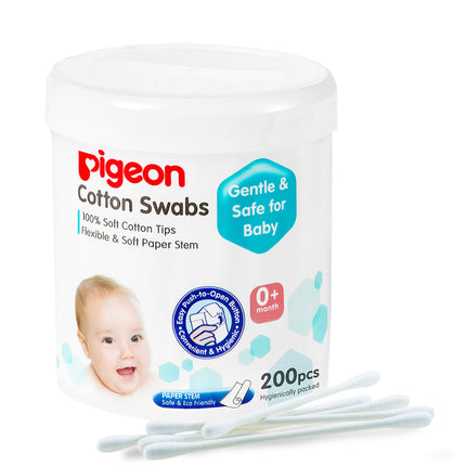 Pigeon Cotton Swabs Extra Thin Paper Stem 200pcs
