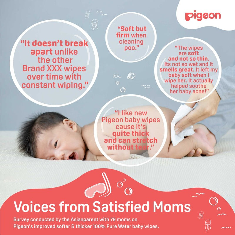 Pigeon Natural Botanical Baby Wipes 80 Sheets Refill
