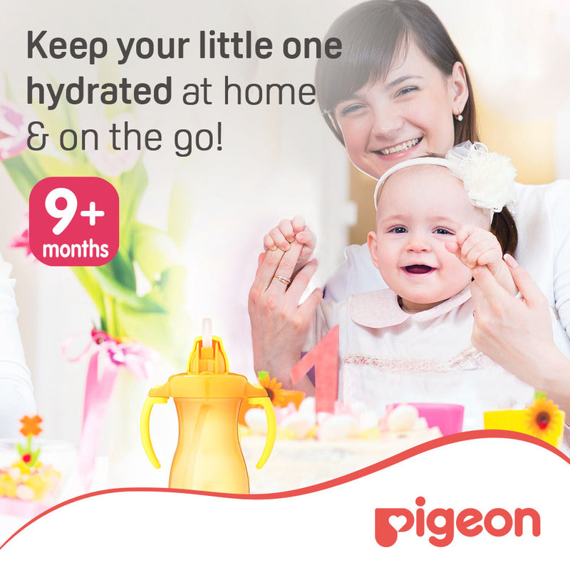 Pigeon Petite Straw Bottle (Orange) Hanging Type 150ml