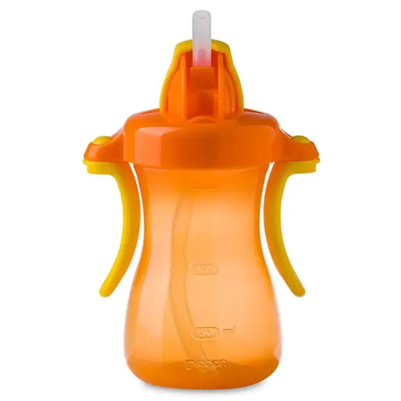 Pigeon Petite Straw Bottle (Orange) Hanging Type 150ml