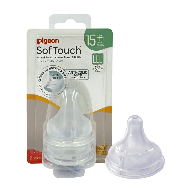 Pigeon Softouch Wide Neck Nipples (LLL) 2pcs