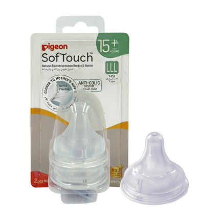 Pigeon Softouch Wide Neck Nipples (LLL) 2pcs