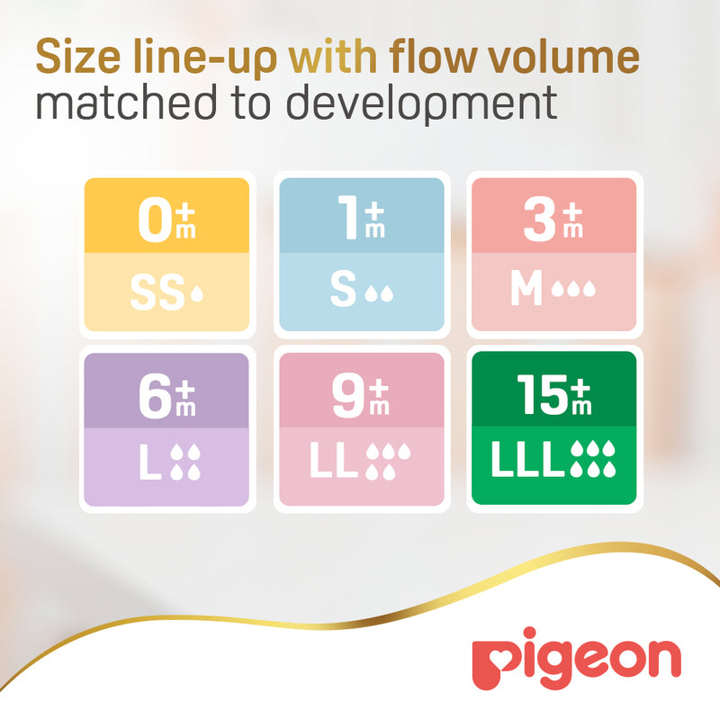 Pigeon Softouch Wide Neck Nipples (LL) 2pcs