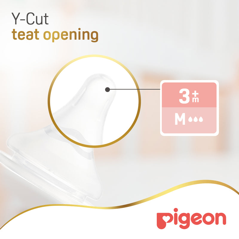 Pigeon Softouch Wide Neck Nipples (M) 2pcs