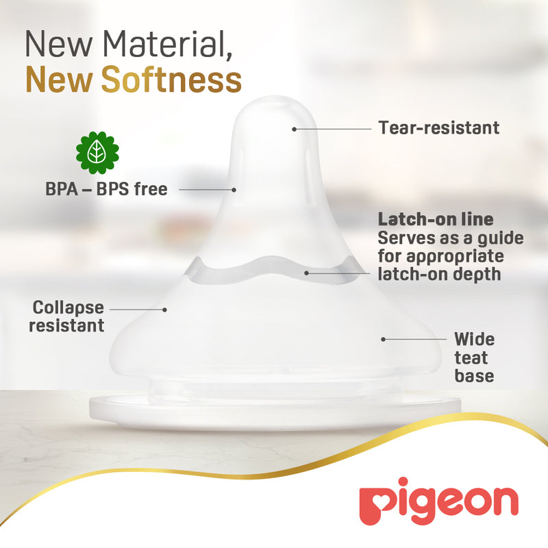 Pigeon Softouch Wide Neck Nipples (SS) 2pcs