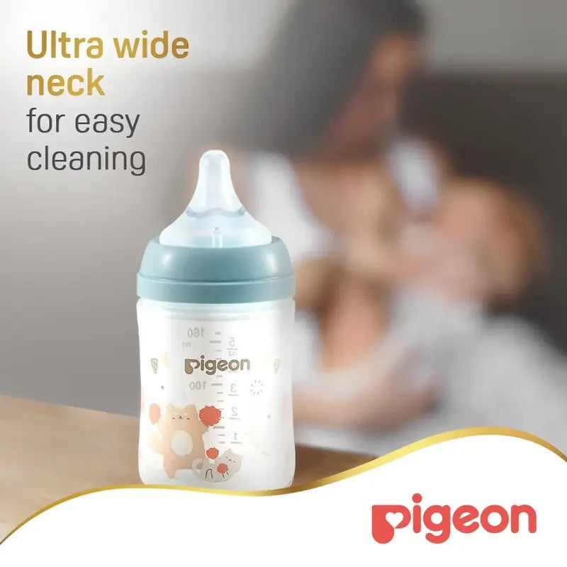 Pigeon Softouch Wide Neck PP Decorative Nursing Bottle 160ml - Cat