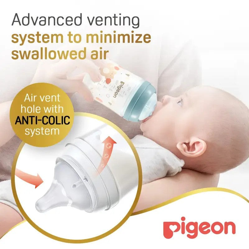 Pigeon Softouch Wide Neck PP Decorative Nursing Bottle 160ml - Cat