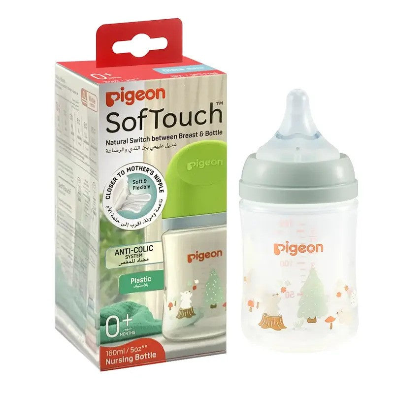 Pigeon Softouch Wide Neck PP Decorative Nursing Bottle 160ml - Rabbit