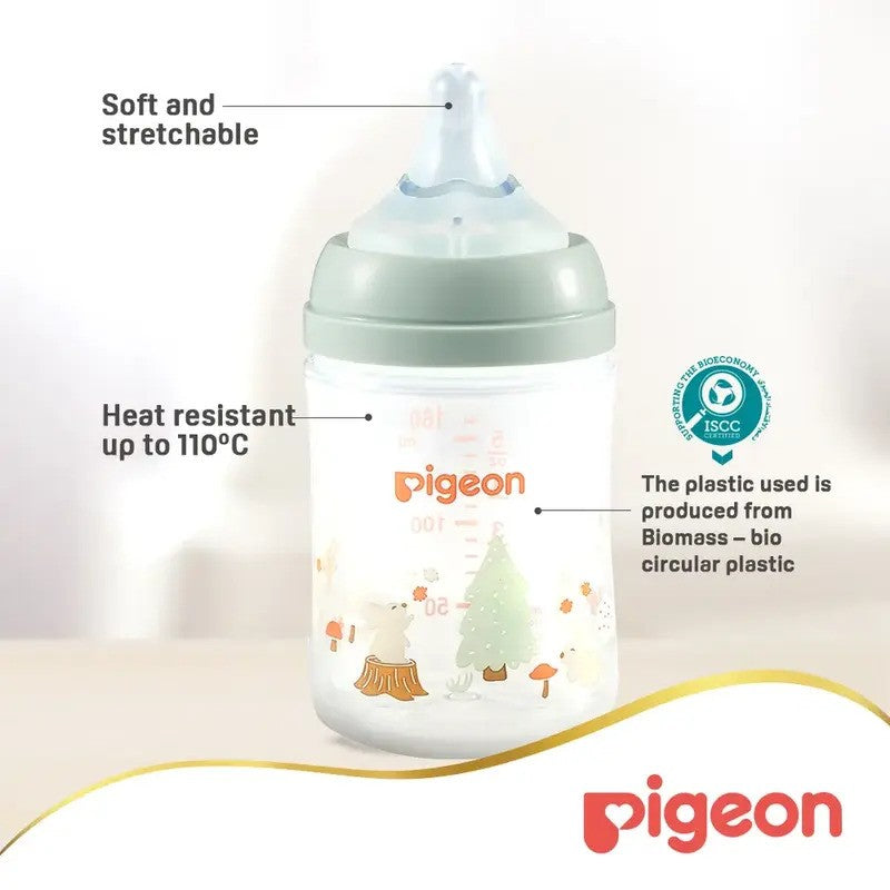 Pigeon Softouch Wide Neck PP Decorative Nursing Bottle 160ml - Rabbit