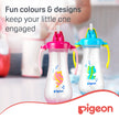 Pigeon Tall Straw Bottle Pink 300ml