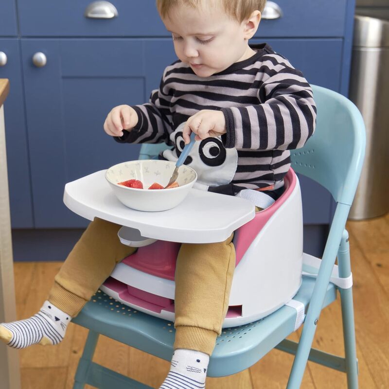 Prince Lionheart bebePOD Booster Seat With Tray Coral White